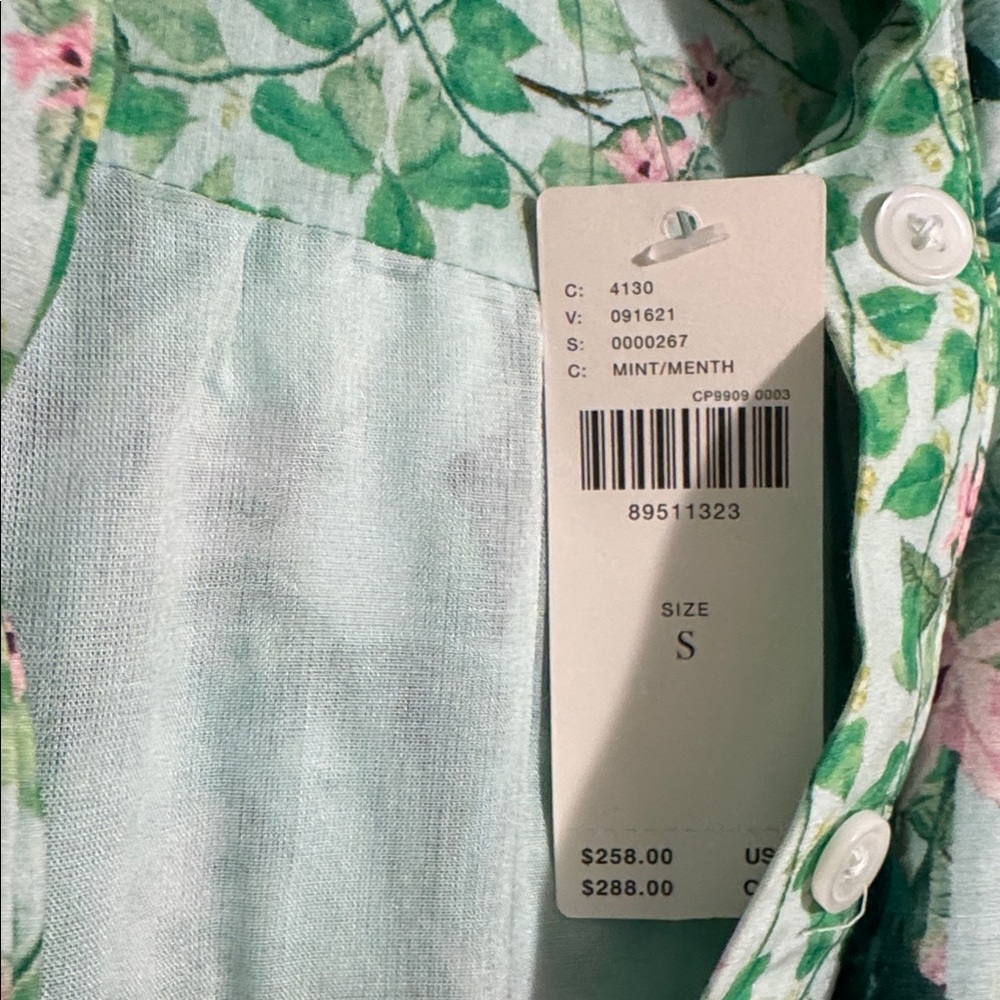 Anthropologie Floral Maxi Dress in Green and Multicolor - size small. Never worn - Picture 2 of 3